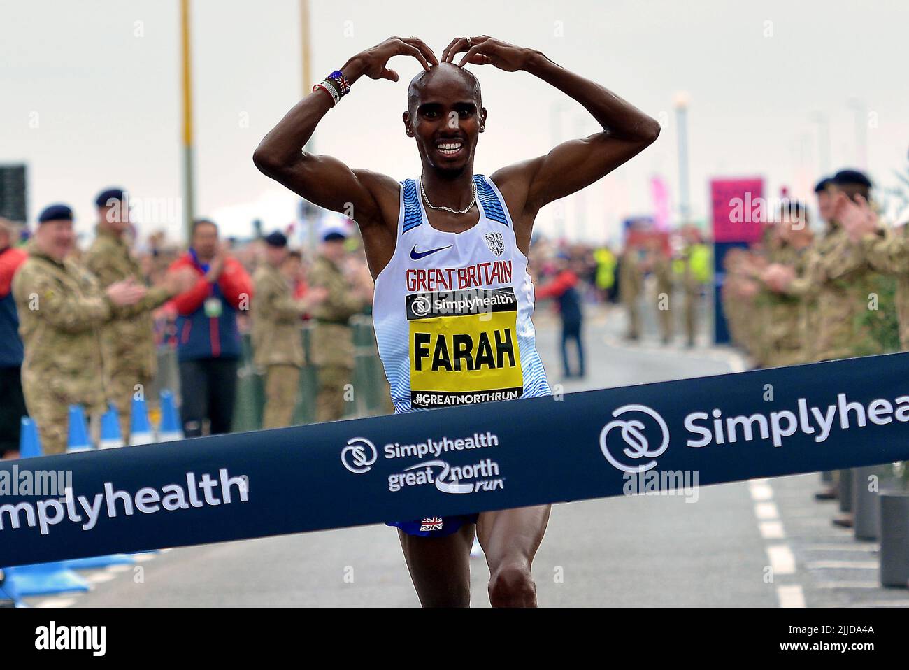 Sir Mo Farah a remporté la course du Grand Nord de 2017 Banque D'Images