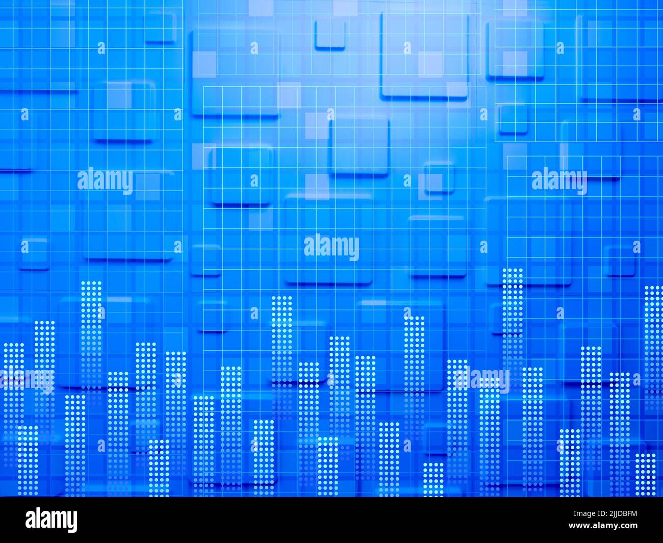 2D technologie moderne de fond abstrait, concept de connexion numérique. Futuriste high-tech avec symbole de réseau numérique sur fond graphique géométrique bleu Banque D'Images