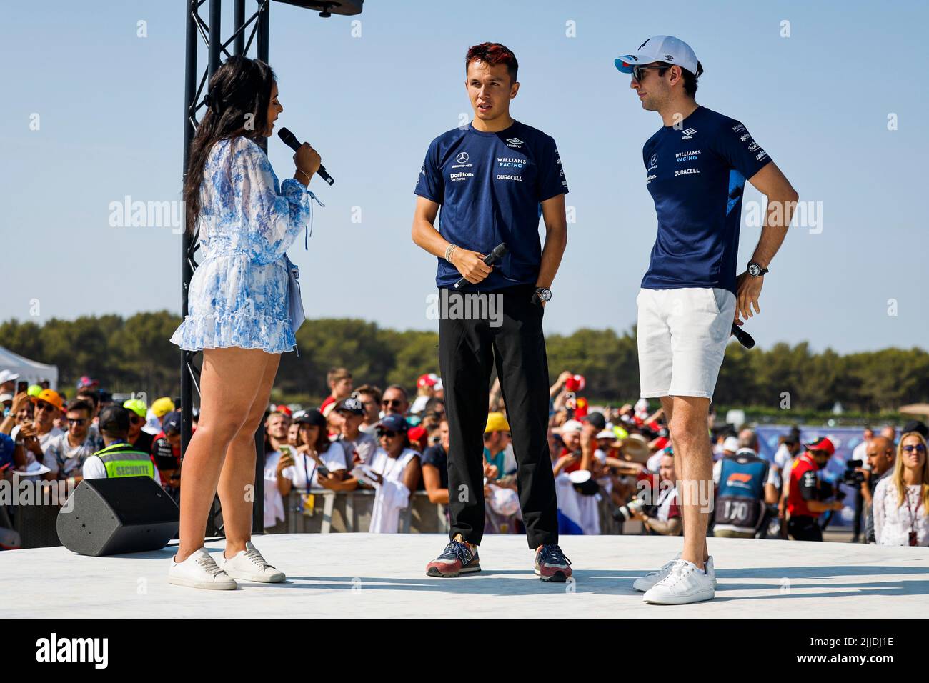 Le Castellet, France. 23rd juillet 2022. #23 Alexander Albon (THA, Williams Racing), #6 Nicholas Latifi (CAN, Williams Racing), Grand Prix de France F1 au circuit Paul Ricard sur 23 juillet 2022 au Castellet, France. (Photo par HIGH TWO) Credit: dpa/Alay Live News Banque D'Images
