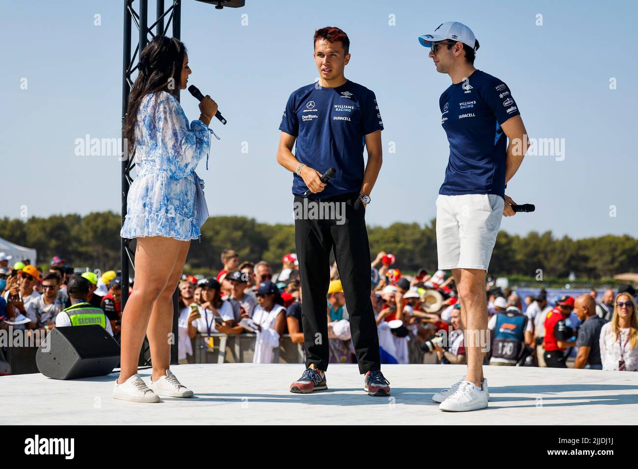 Le Castellet, France. 23rd juillet 2022. #23 Alexander Albon (THA, Williams Racing), #6 Nicholas Latifi (CAN, Williams Racing), Grand Prix de France F1 au circuit Paul Ricard sur 23 juillet 2022 au Castellet, France. (Photo par HIGH TWO) Credit: dpa/Alay Live News Banque D'Images