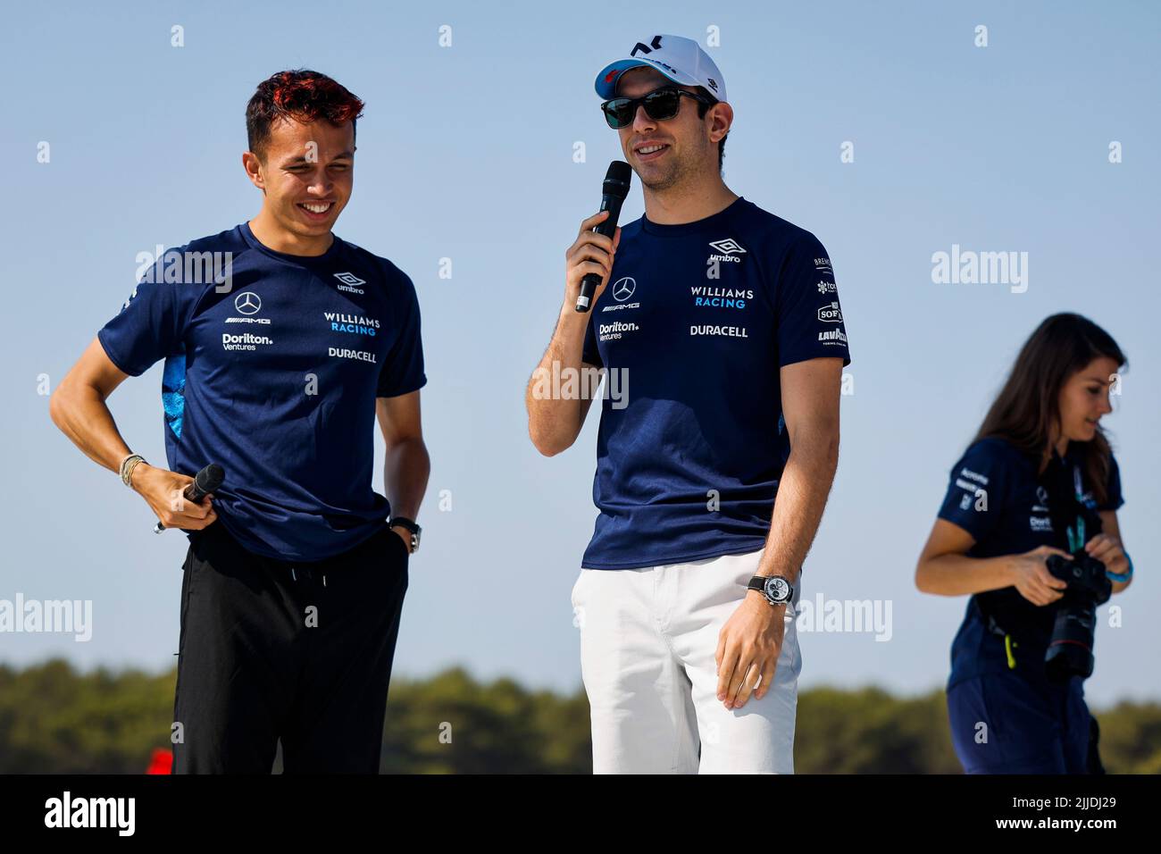 Le Castellet, France. 23rd juillet 2022. #23 Alexander Albon (THA, Williams Racing), #6 Nicholas Latifi (CAN, Williams Racing), Grand Prix de France F1 au circuit Paul Ricard sur 23 juillet 2022 au Castellet, France. (Photo par HIGH TWO) Credit: dpa/Alay Live News Banque D'Images
