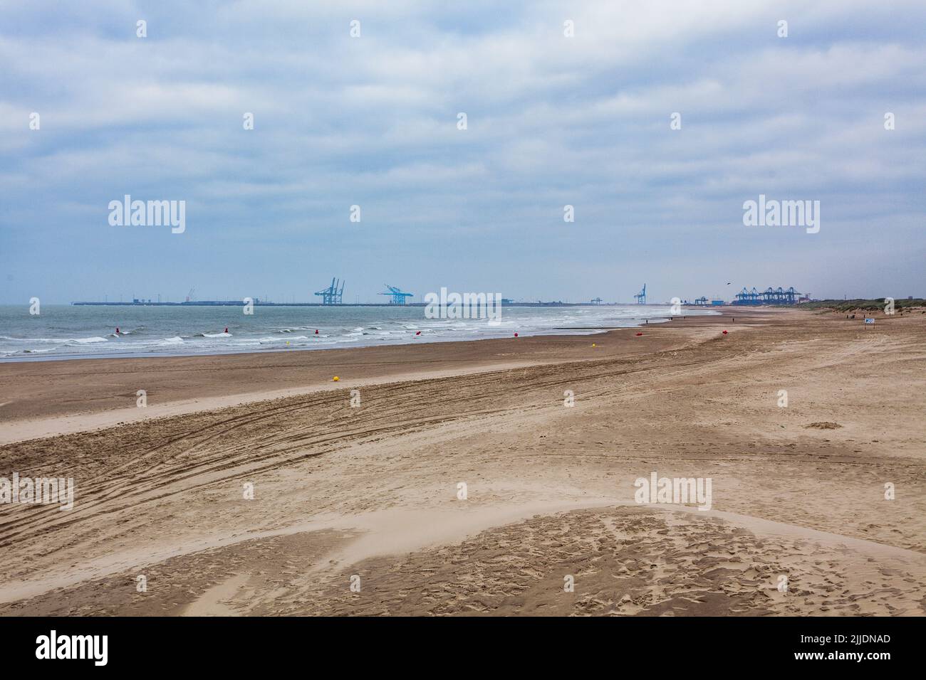 Plage de la mer du Nord, Blankenberge, Belgique Banque D'Images