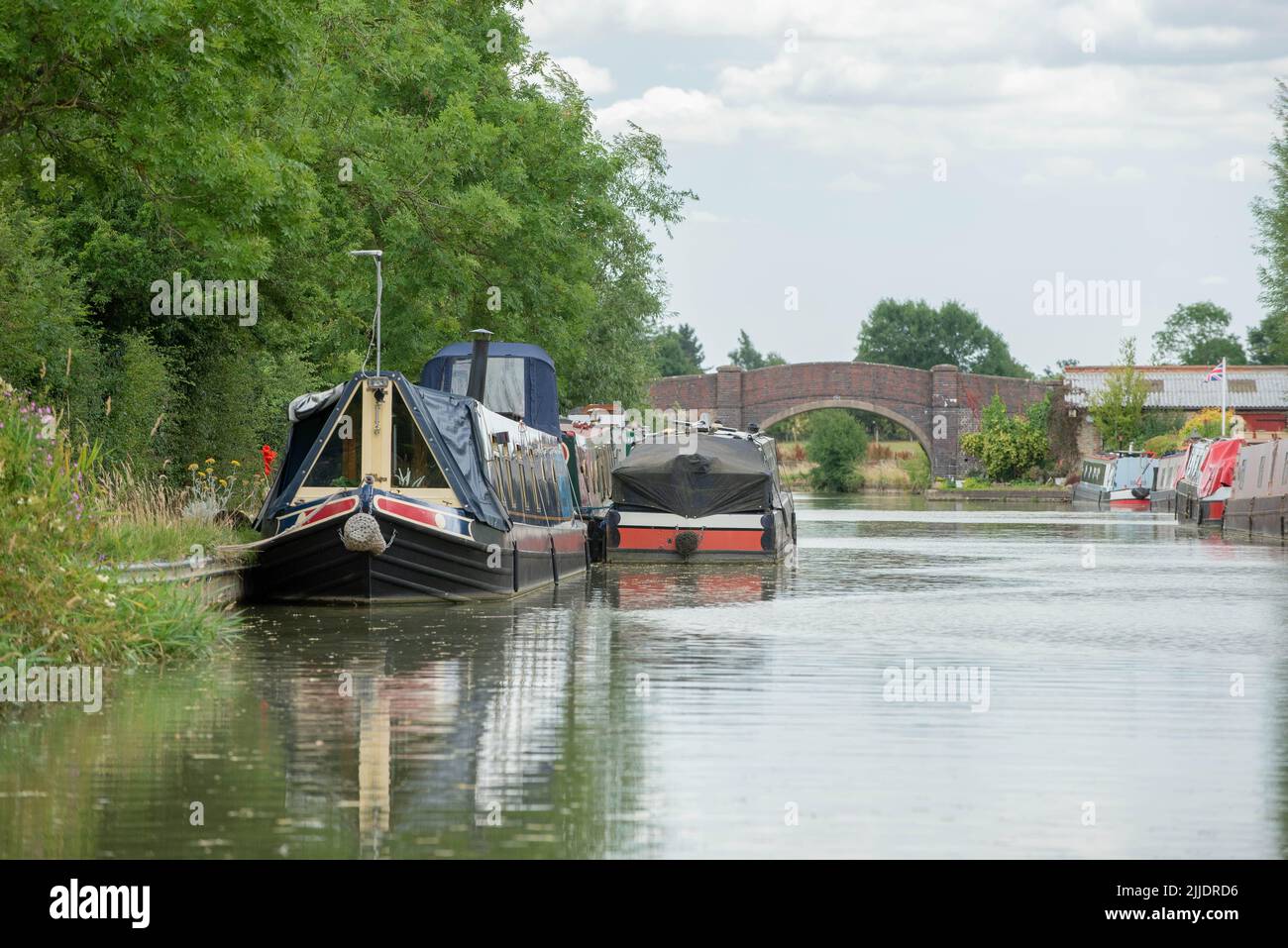 Réseau de canaux du Royaume-Uni depuis le canal de Grand Union Banque D'Images