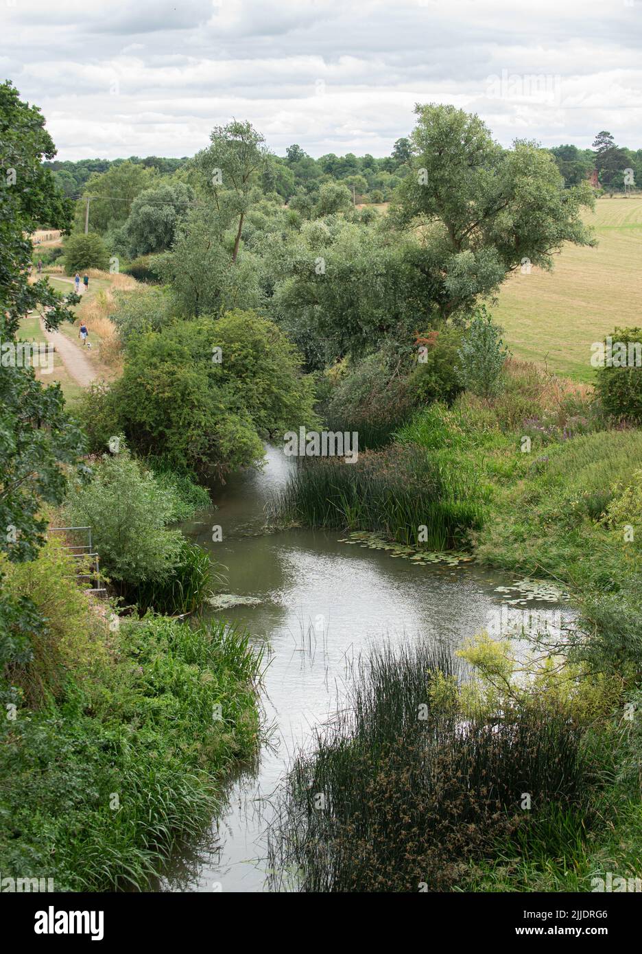 Réseau de canaux du Royaume-Uni depuis le canal de Grand Union Banque D'Images