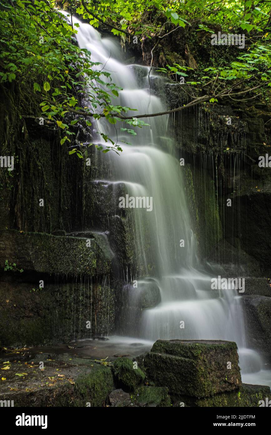 Cascade de Harmby, Harmby, Leyburn, North Yorkshire, Royaume-Uni Banque D'Images