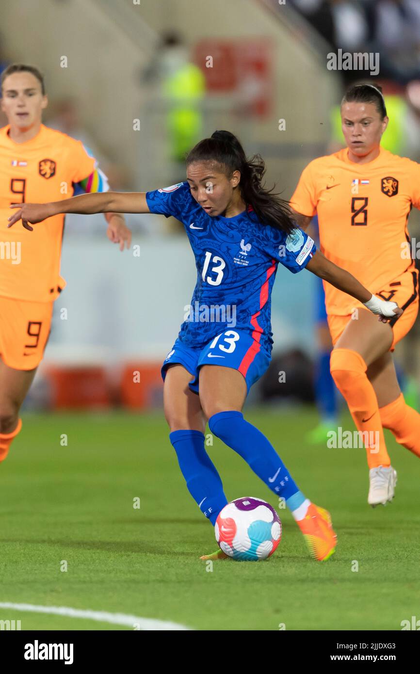 Selma Bacha (France femmes) lors du match de l'UEFA féminin Euro Angleterre 2022 entre la France 1-0 pays-Bas au stade de New York sur 23 juillet 2022 à Rotherham, en Angleterre. Credit: Maurizio Borsari/AFLO/Alay Live News Banque D'Images