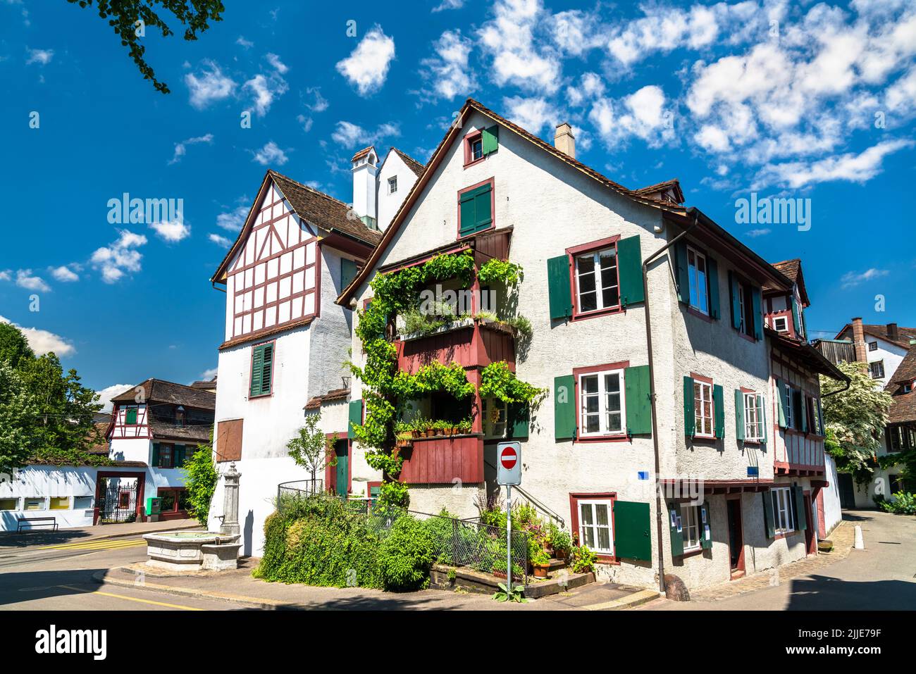 Architecture traditionnelle de Bâle en Suisse Photo Stock - Alamy