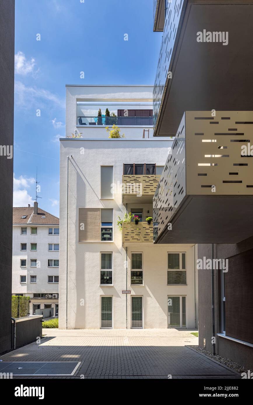L'architecture vivante d'Essen, en Allemagne, lors d'une journée d'été Banque D'Images