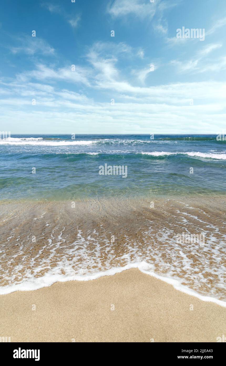 Photo grand angle de la plage de Patara à Antalya. Banque D'Images