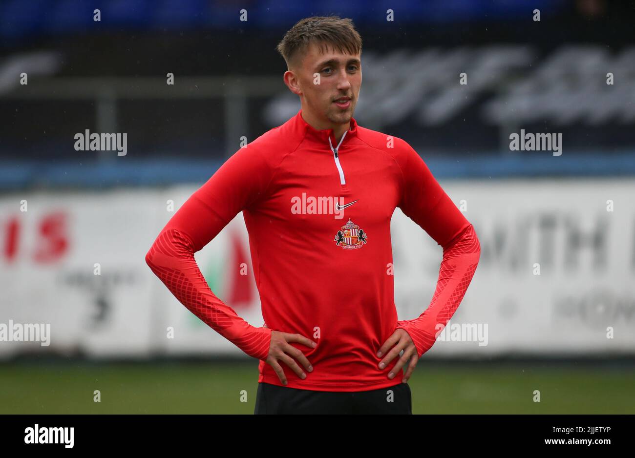 Daniel Neil de Sunderland lors du match amical d'avant-saison entre Hartlepool United et Sunderland au parc Victoria, à Hartlepool, le lundi 25th juillet 2022. (Crédit : Michael Driver | MI News) crédit : MI News & Sport /Alay Live News Banque D'Images