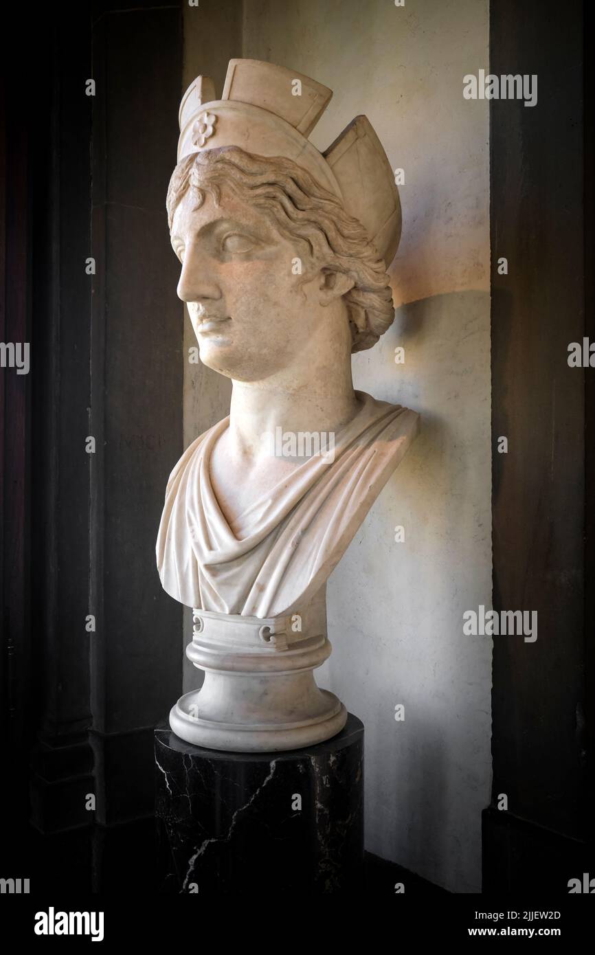 Buste en marbre dans la Galerie Uffizzi Florence Italie Banque D'Images