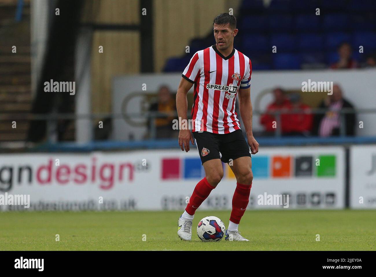 Danny Batth de Sunderland lors du match amical d'avant-saison entre Hartlepool United et Sunderland au parc Victoria, à Hartlepool, le lundi 25th juillet 2022. (Credit: Mark Fletcher | MI News) Credit: MI News & Sport /Alay Live News Banque D'Images