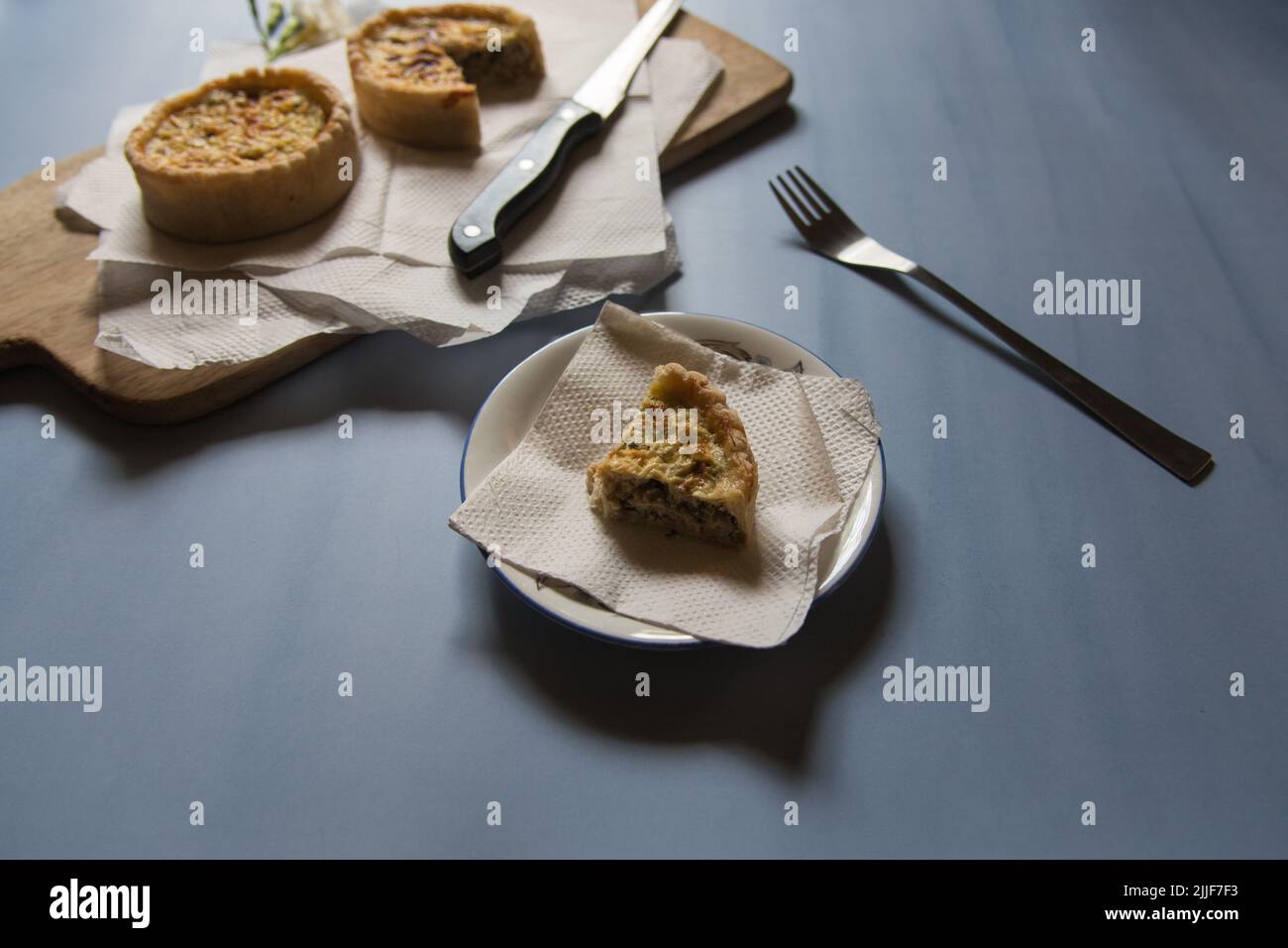 Quiche alimentaire de confiserie. Gros plan Banque D'Images