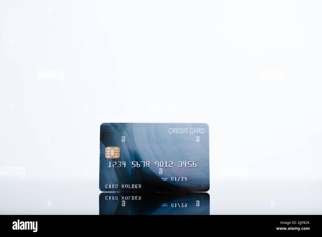 carte de crédit fond blanc banque monnaie électronique Banque D'Images