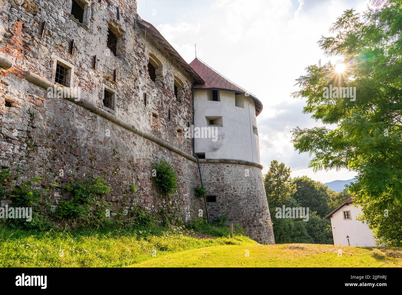 Le château de Turjak est l'un des plus grands châteaux encore debout de Slovénie Banque D'Images