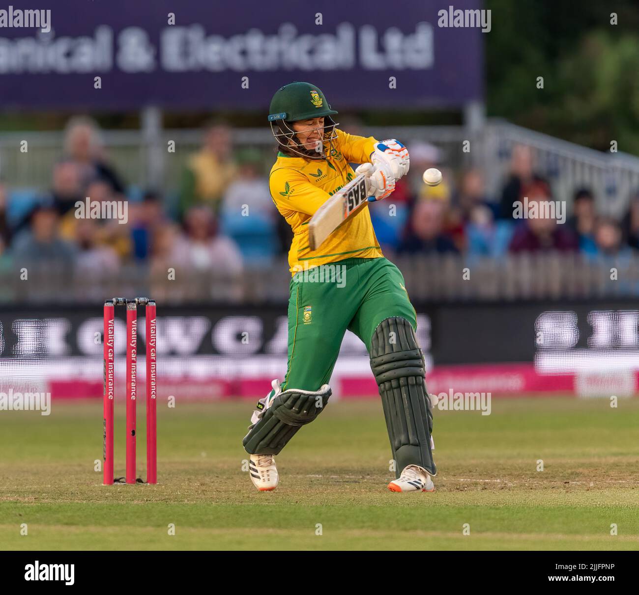 Tazmin Brits batting pour l'Afrique du Sud dans le match de 3rd T20I entre les femmes d'Angleterre et les femmes d'Afrique du Sud Banque D'Images