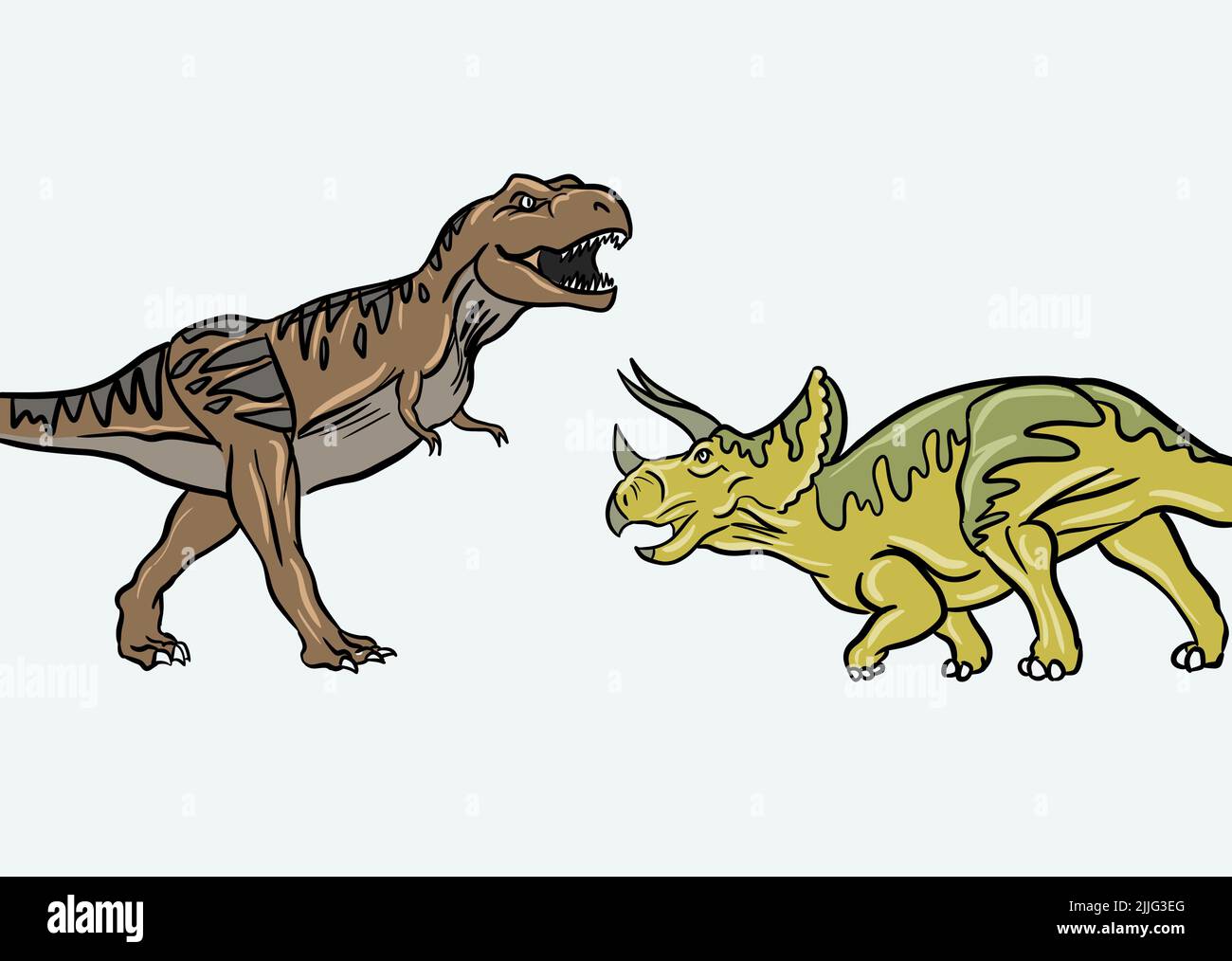 illustrations de dinosaures Banque D'Images