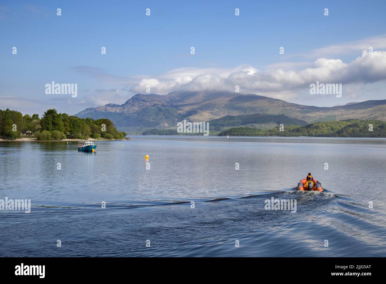 sortie du village de luss sur les rives du loch lomond ecosse Banque D'Images