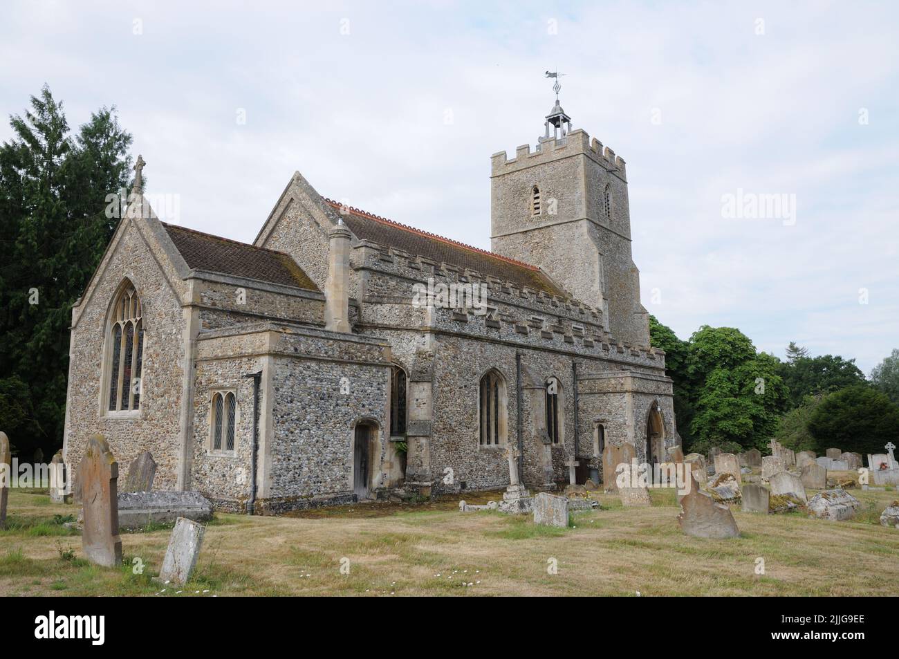 Eglise de la Toussaint, Grand Thurlow, Suffolk Banque D'Images