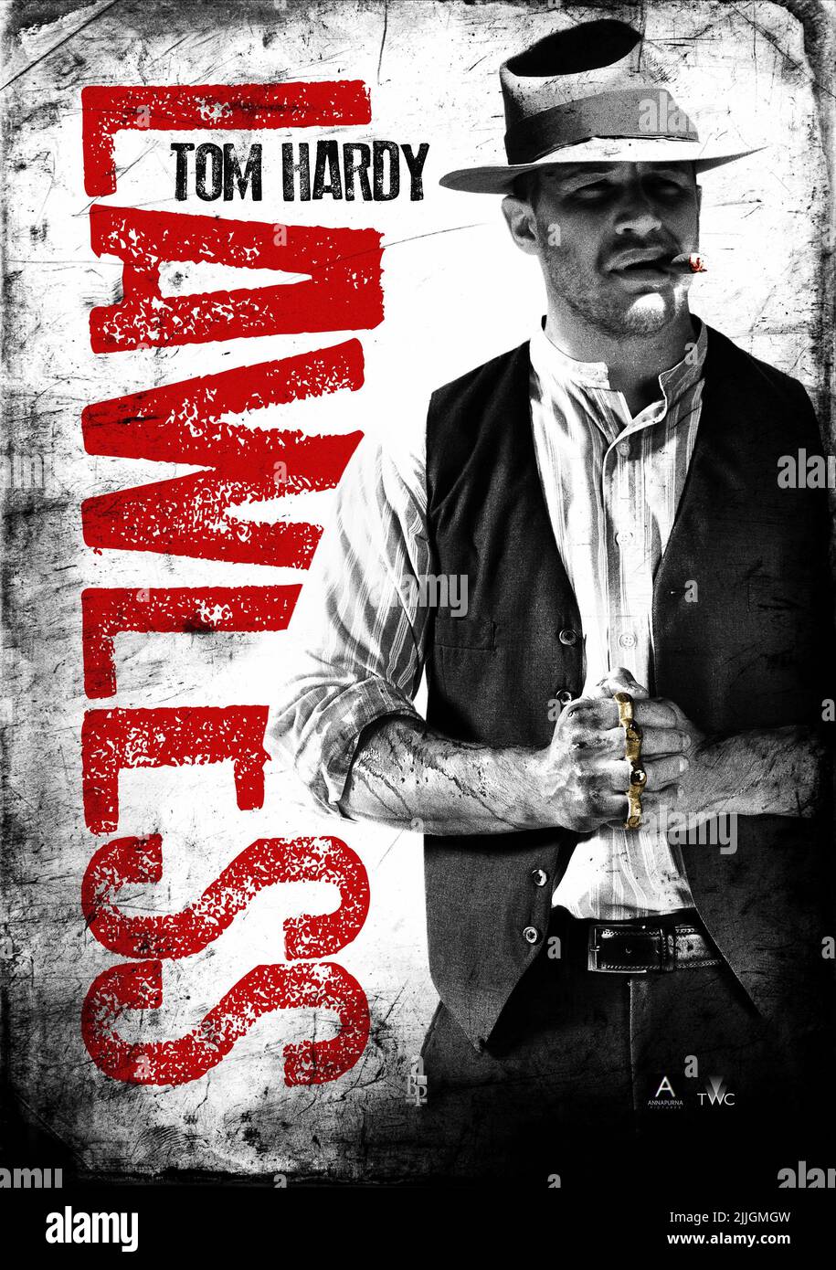 TOM HARDY AFFICHE, SANS LOI, 2012 Banque D'Images