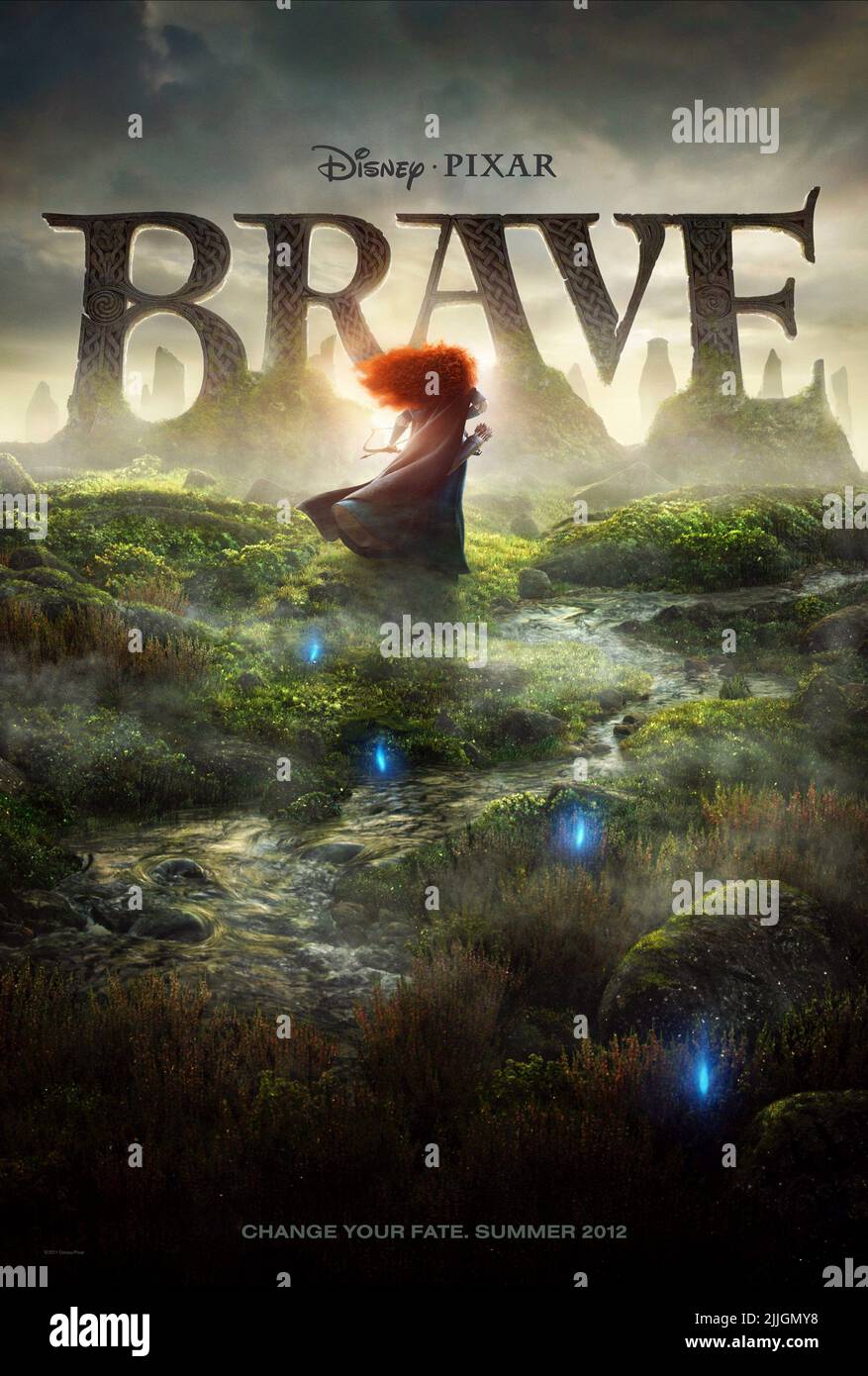 AFFICHE DE LA PRINCESSE MERIDA, BRAVE, 2012 Banque D'Images