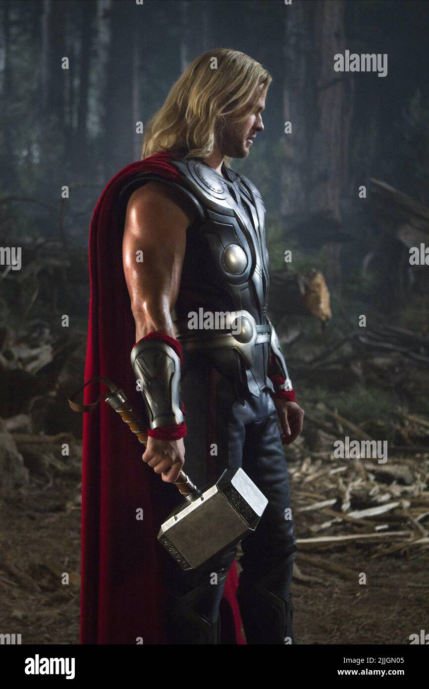 CHRIS HEMSWORTH, AVENGERS, 2012 Banque D'Images