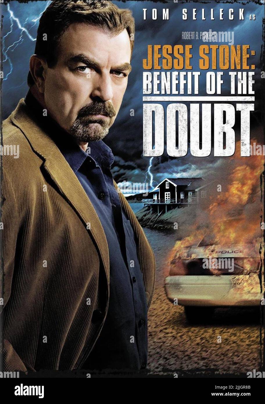 TOM SELLECK POSTER, JESSE STONE: AVANTAGE DU DOUTE, 2012 Banque D'Images