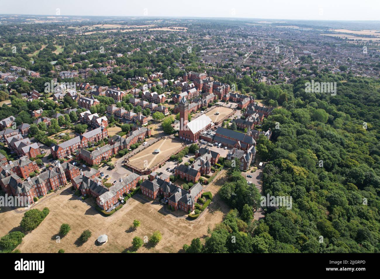 Repton Park Woodford Green East London vue aérienne de drone britannique Banque D'Images
