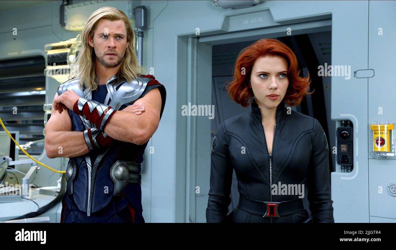 CHRIS HEMSWORTH, Scarlett Johansson, THE AVENGERS, 2012 Banque D'Images