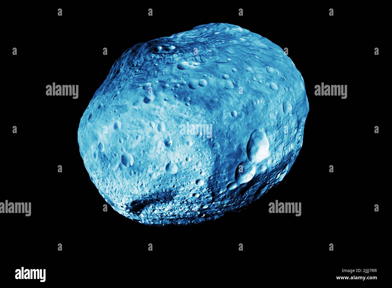 Astéroïde sur fond sombre. Éléments de cette image fournis par la NASA. Photo de haute qualité Banque D'Images