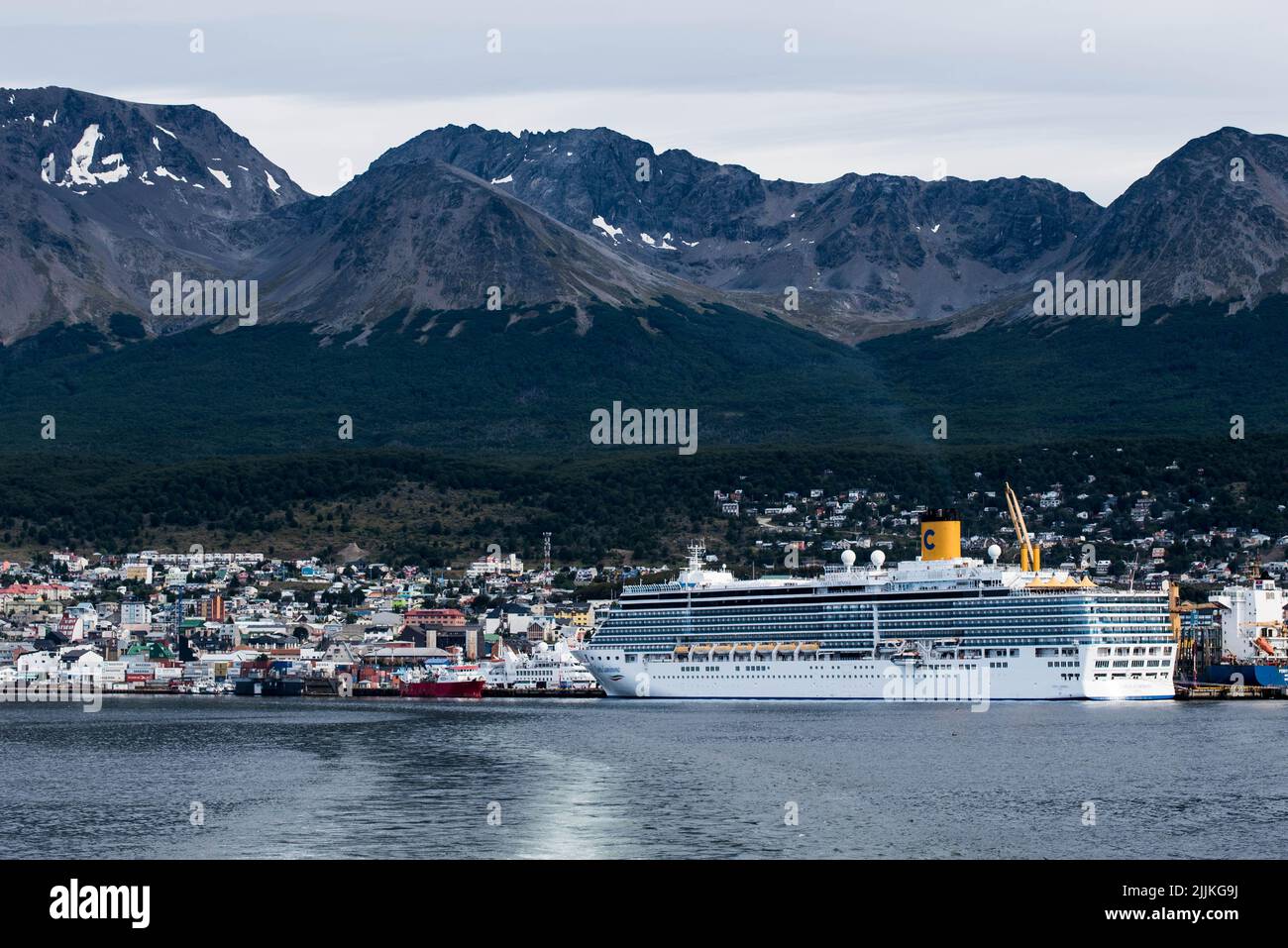 Une belle vue sur l'Ushuaia, Patagonie, Argentine Banque D'Images