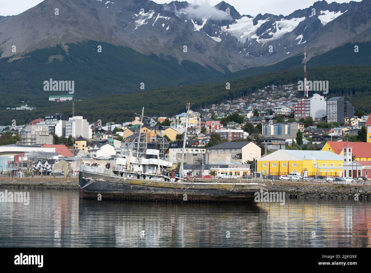 Une belle vue sur l'Ushuaia, Patagonie, Argentine Banque D'Images