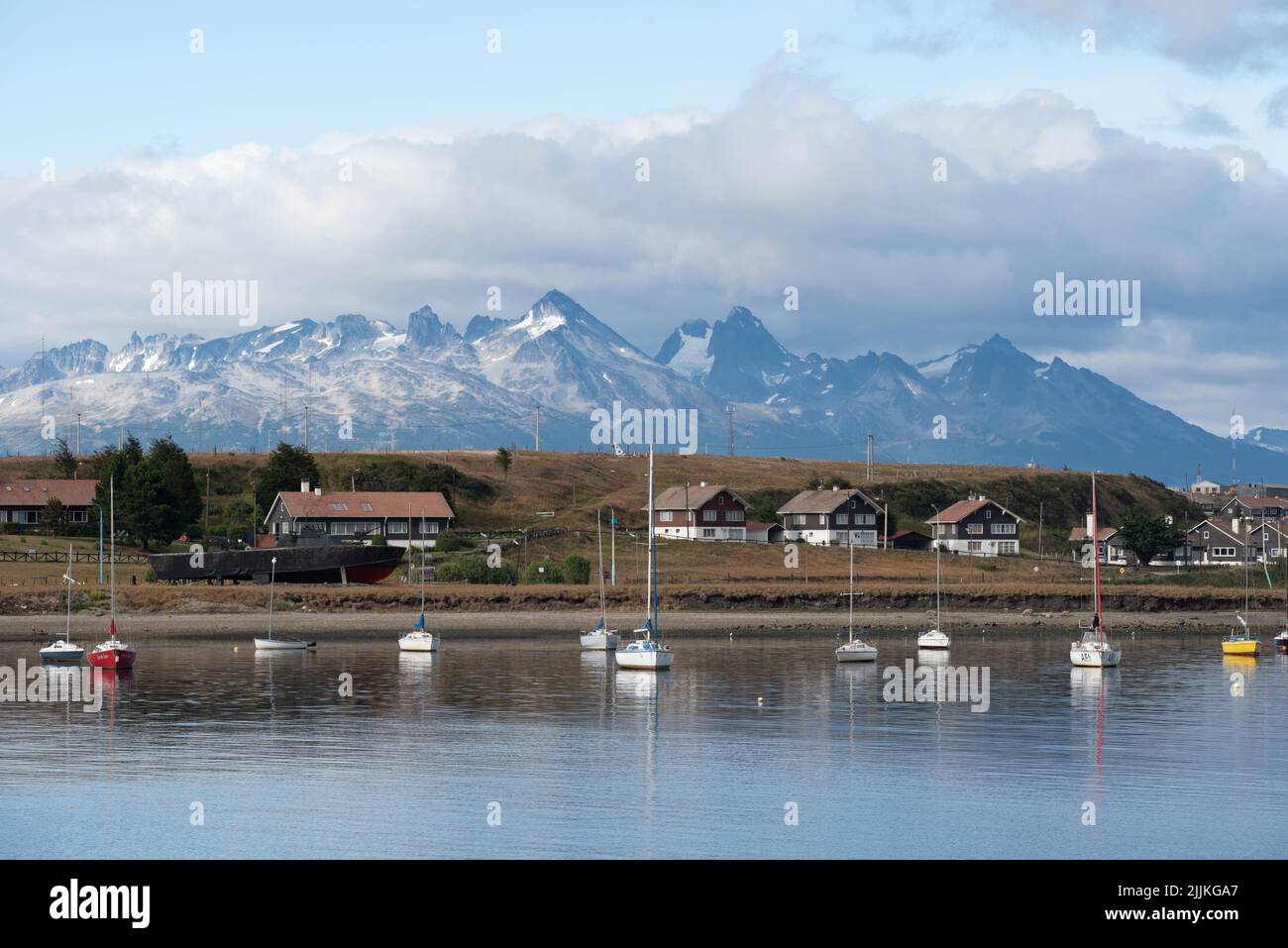 Une belle vue sur l'Ushuaia, Patagonie, Argentine Banque D'Images