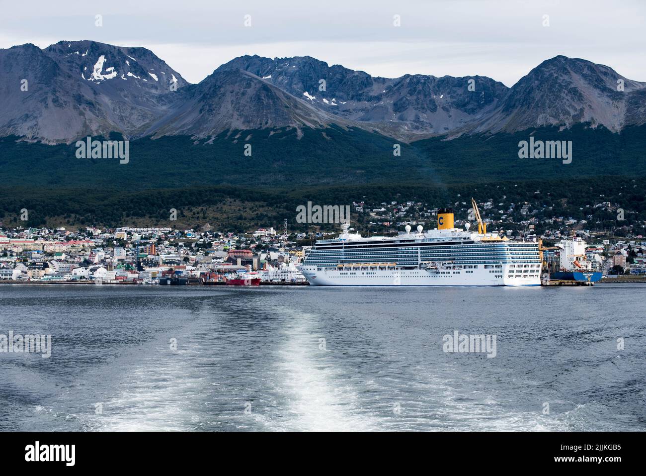 Une belle vue sur l'Ushuaia, Patagonie, Argentine Banque D'Images