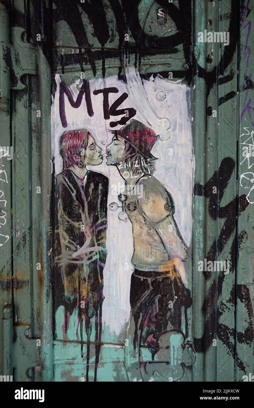 Berlin, Street Art Banque D'Images