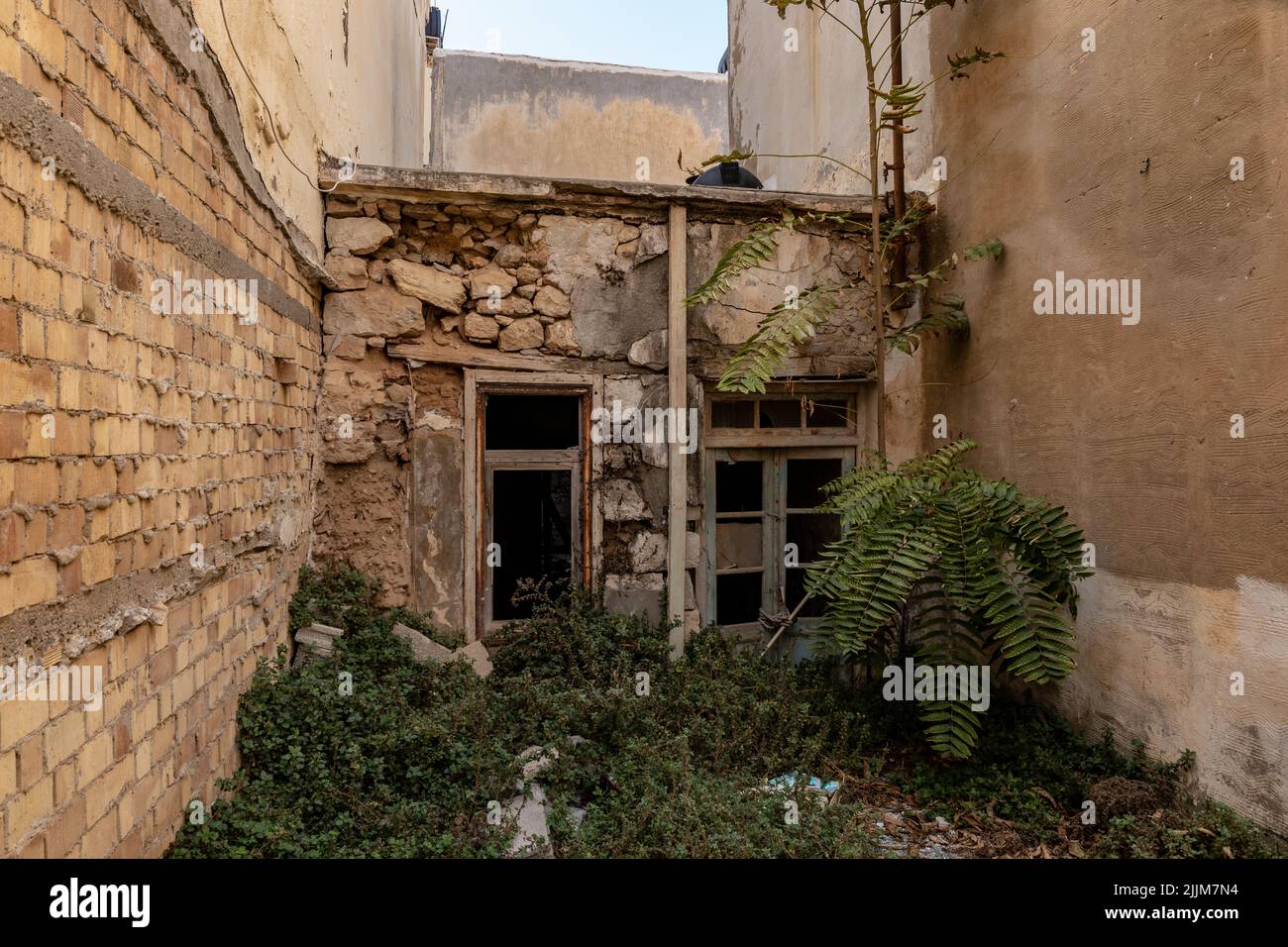 Gros plan d'un ancien bâtiment Banque D'Images