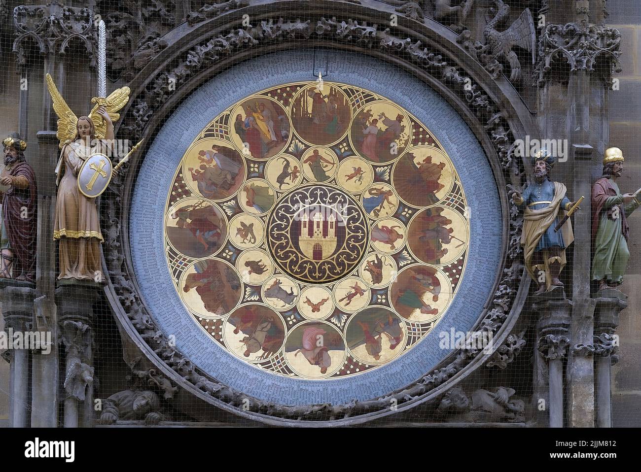 Un gros plan de statues et de détails chrétiens Banque D'Images