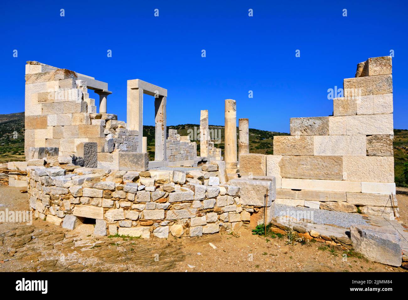 Grèce, Cyclades, Naxos, le temple de Demeter Banque D'Images