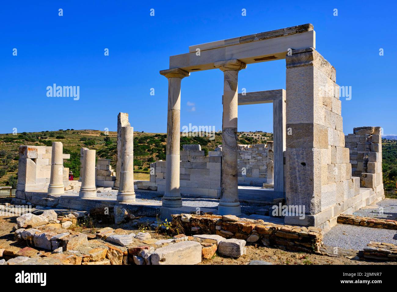Grèce, Cyclades, Naxos, le temple de Demeter Banque D'Images