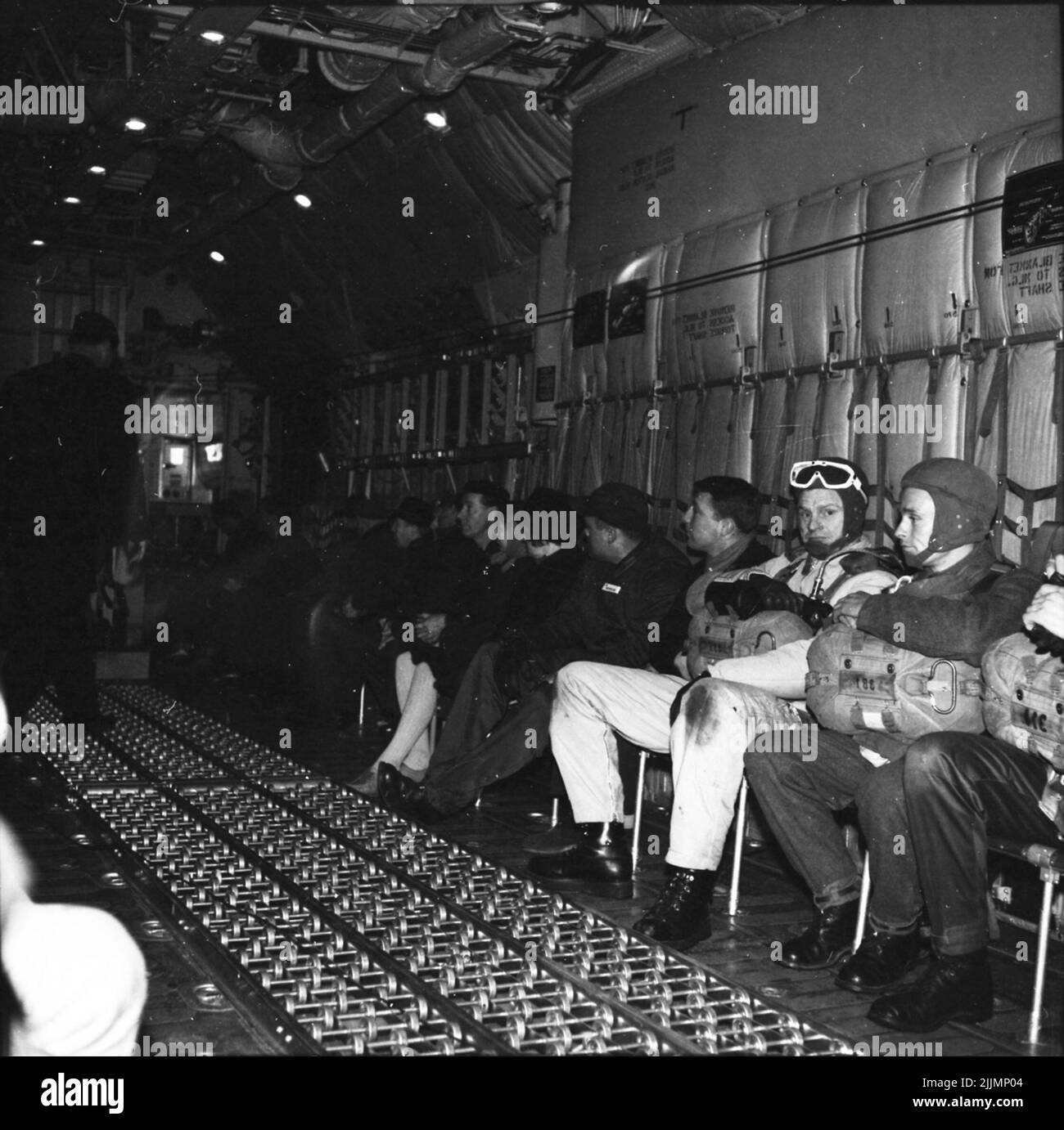 L'école des parachutistes à Karlsborg 1950s. Banque D'Images