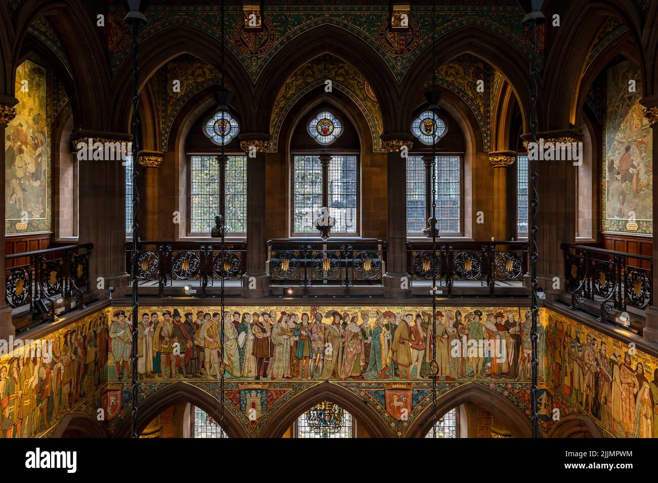 Vue intérieure de la mosaïque Hall dans le National Portrait Gallery d'Édimbourg en Écosse Banque D'Images