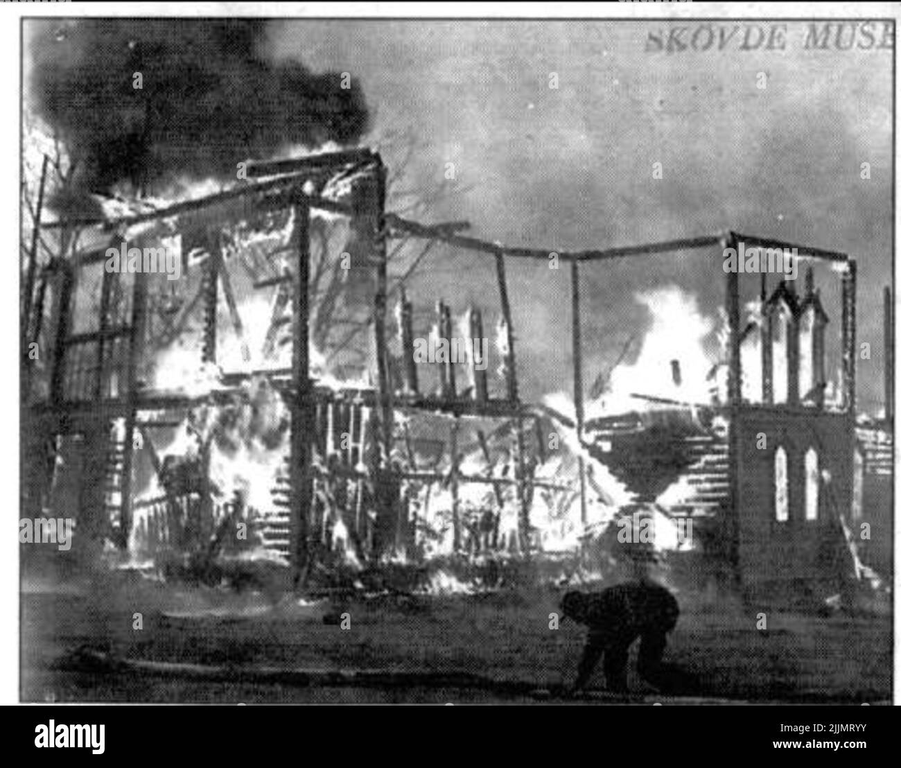 Egnellska Ridhuset érigé en 1885. Brûlé à la fondation 16 avril 1947. Le texte court et le texte (article dans SLA 20/6-1996) se trouvent dans les archives de la couverture 13, spread 6. Banque D'Images