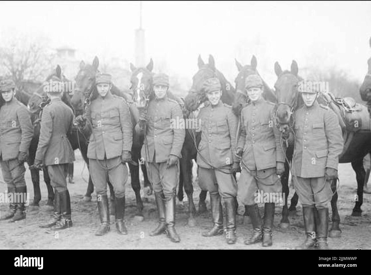 Une partie de l'école aspirante de 'Halali' (après la fin de la chasse). Banque D'Images