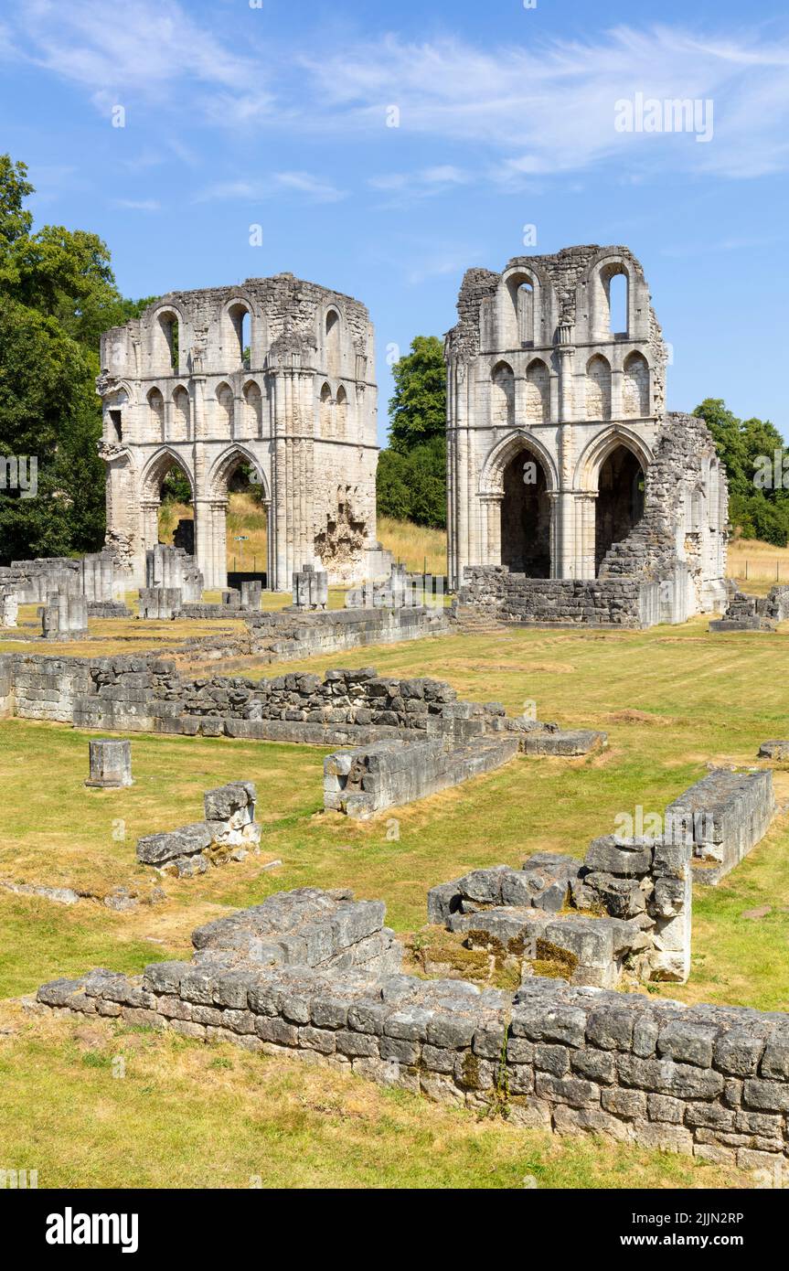 Roche abbaye ruines d'un monastère cistercien anglais près de Maltby et Rotherham South Yorkshire Angleterre GB Europe Banque D'Images