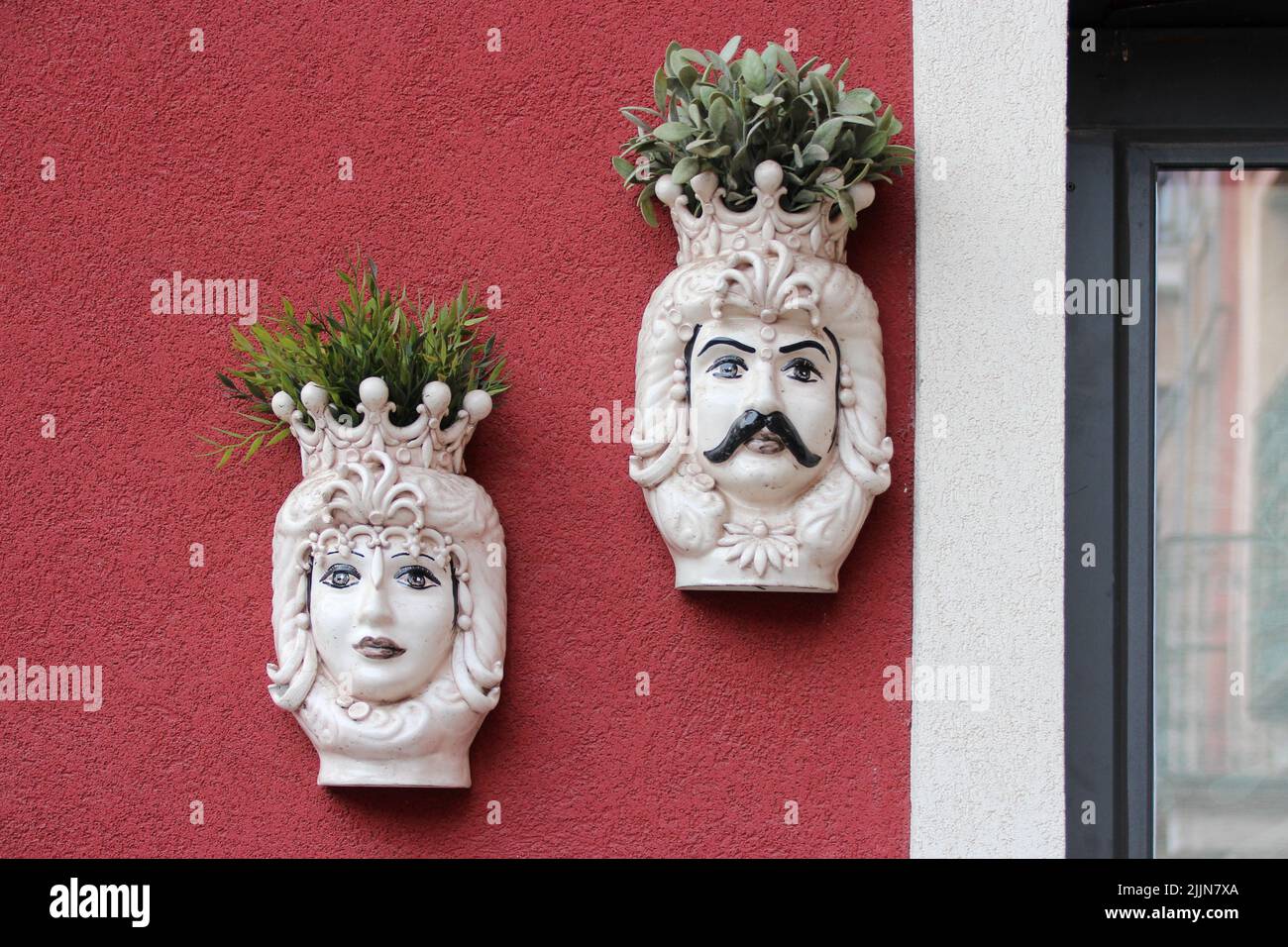 pot de fleurs à taormina en sicile (italie) Banque D'Images