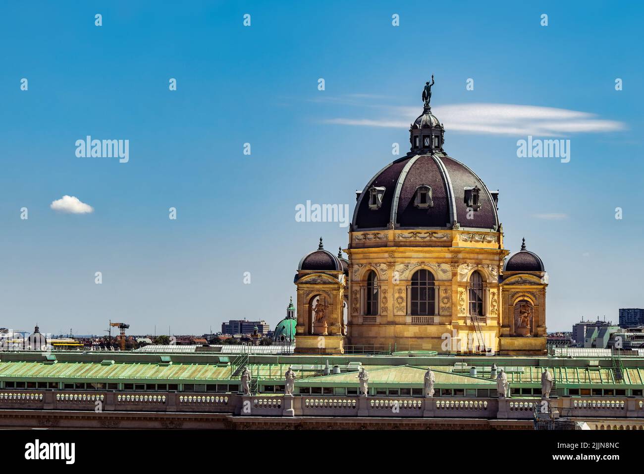 Un gros plan d'un dôme du Musée d'Histoire naturelle de Vienne, Autriche Banque D'Images