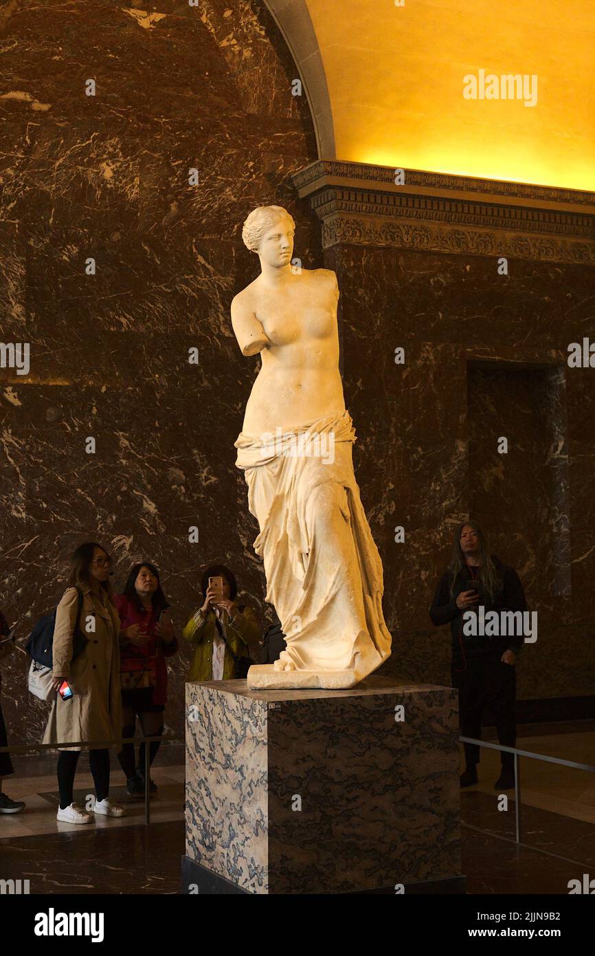 La statue de Vénus de Milo au Musée du Louvre, Paris, France. Banque D'Images