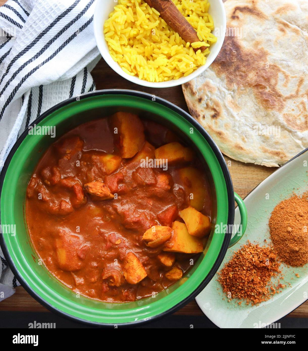 Curry de poulet doux Banque D'Images