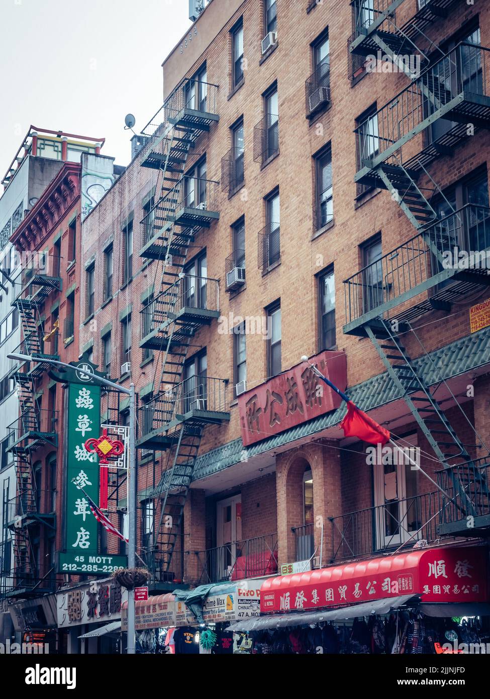 Un capot de chinatown dans la ville de New york Banque D'Images