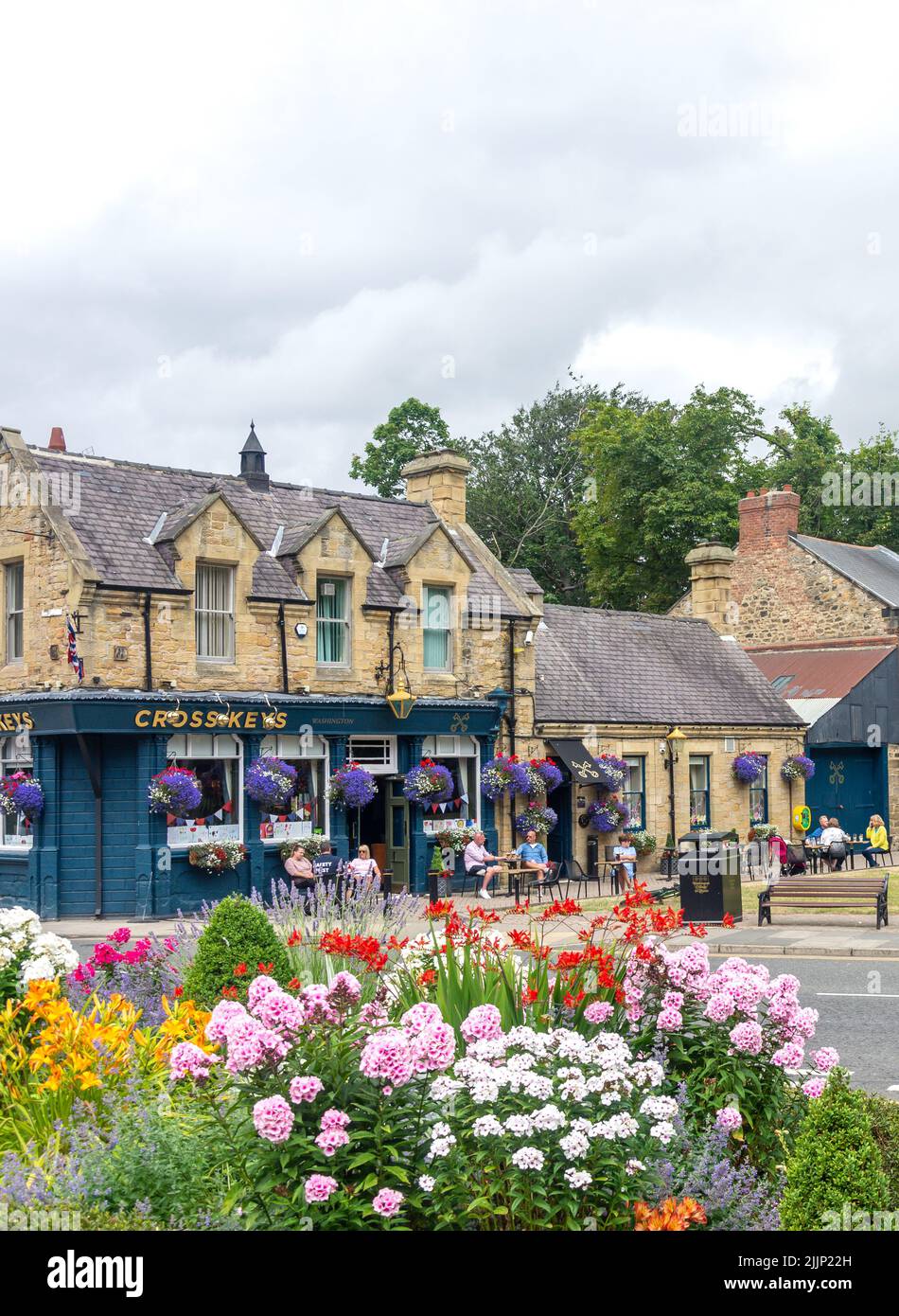 The Green, Washington Village, Washington, Tyne and Wear, Angleterre, Royaume-Uni Banque D'Images